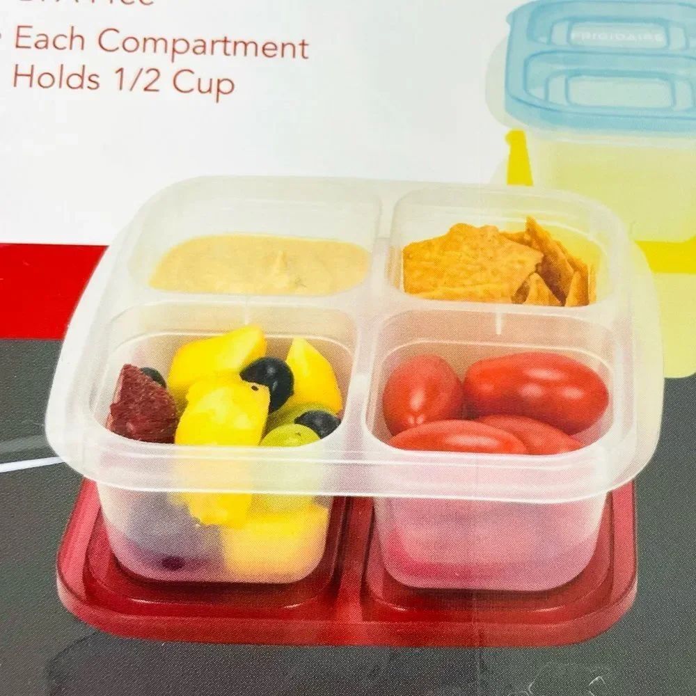 3 Pack 4 Section Food Storage Set Multicolor - Picture 2 of 5